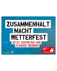 Plakat A3 »Zusammenhalt macht wetterfest«
